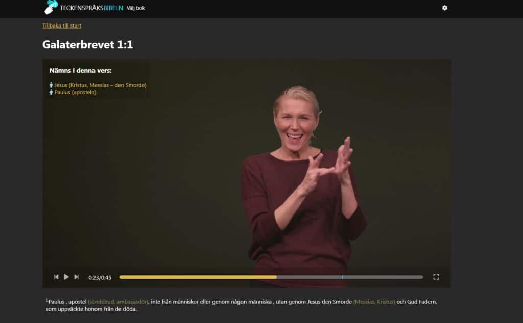 Nu är Galaterbrevet översatt till teckenspråk